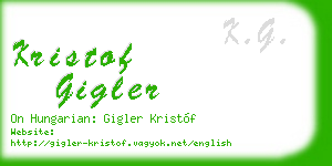 kristof gigler business card