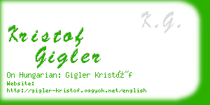 kristof gigler business card